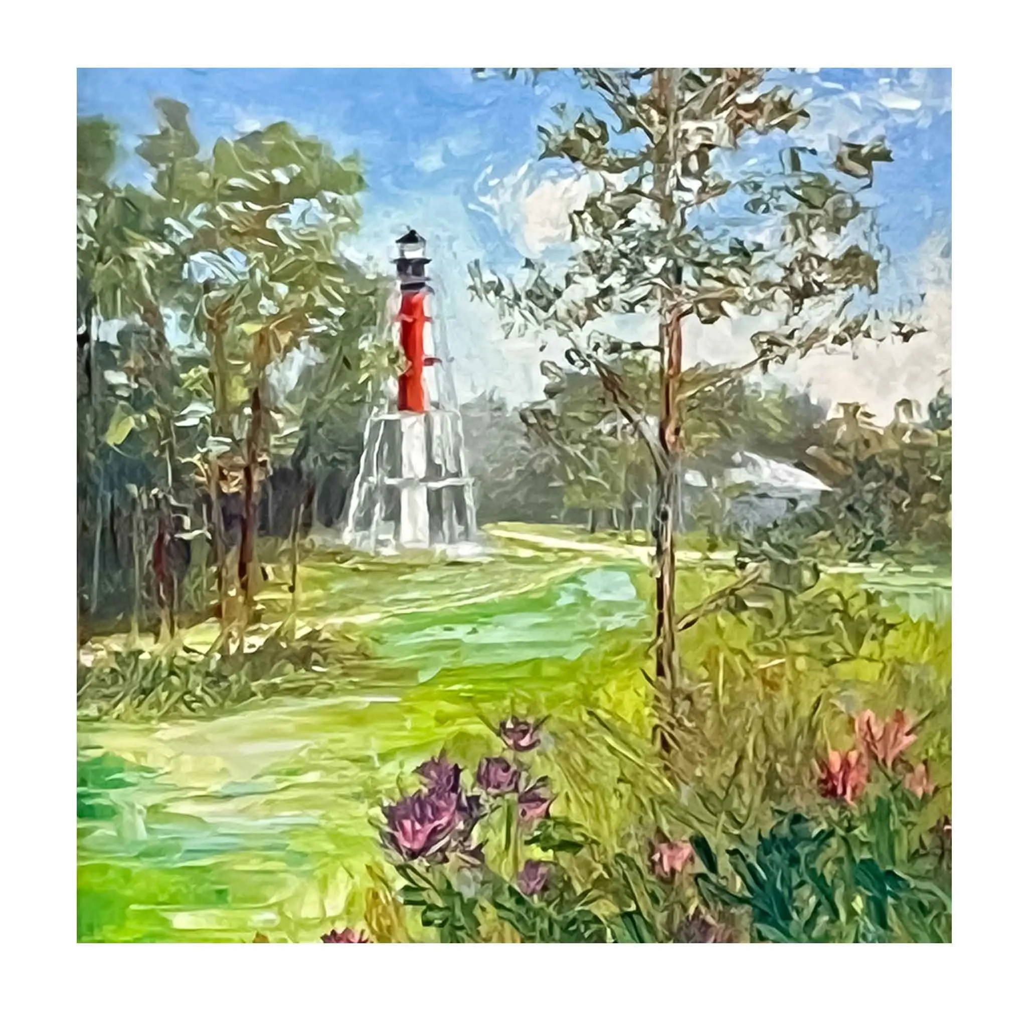 ECF Crooked River Lighthouse Framed Original Painting