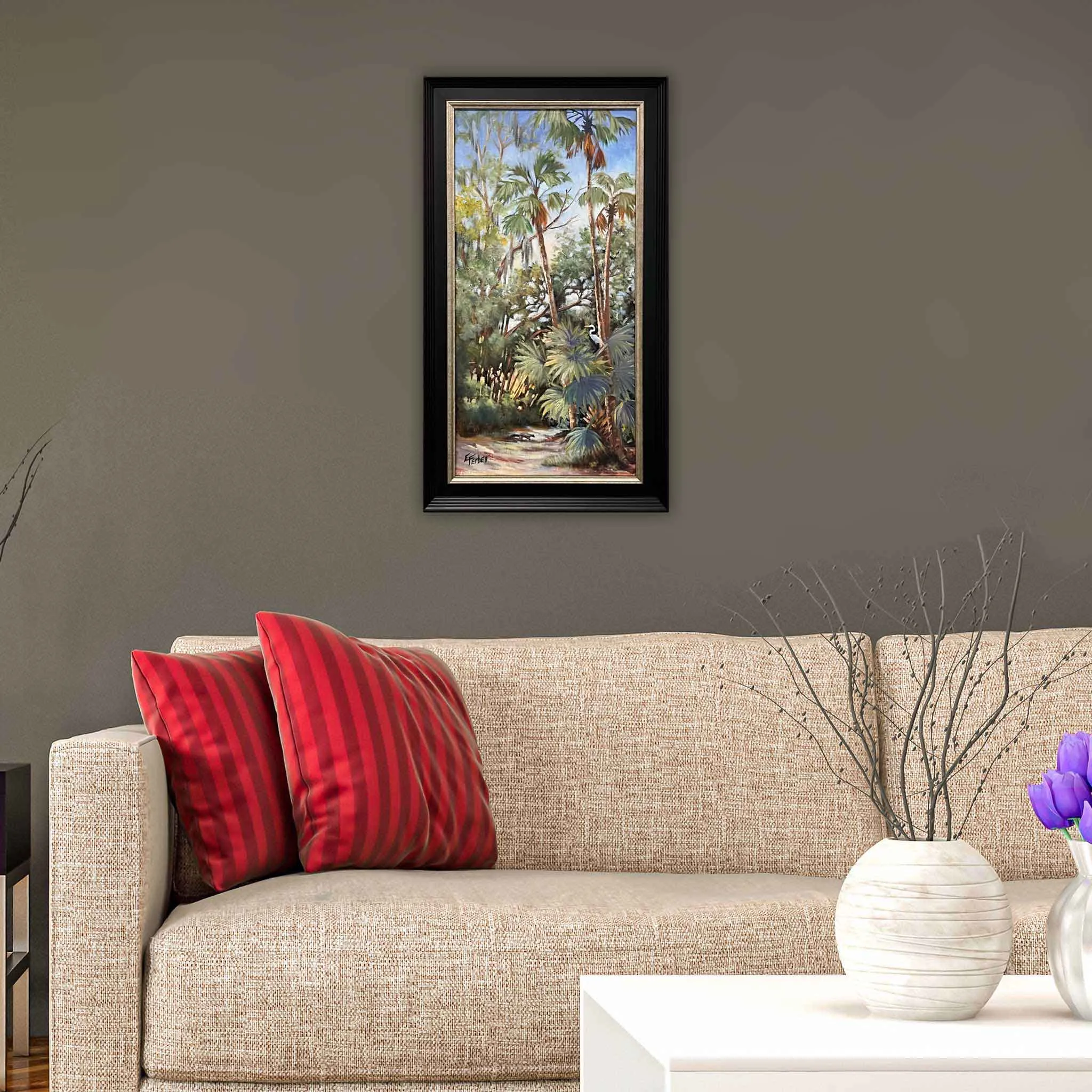 ECF Wekiva River Path Framed Oil Painting