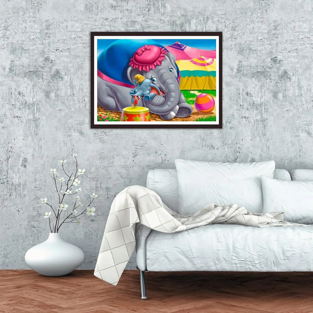 Elephant - Full Diamond Painting - (Canvas 30*40cm/11.81*15.75in)