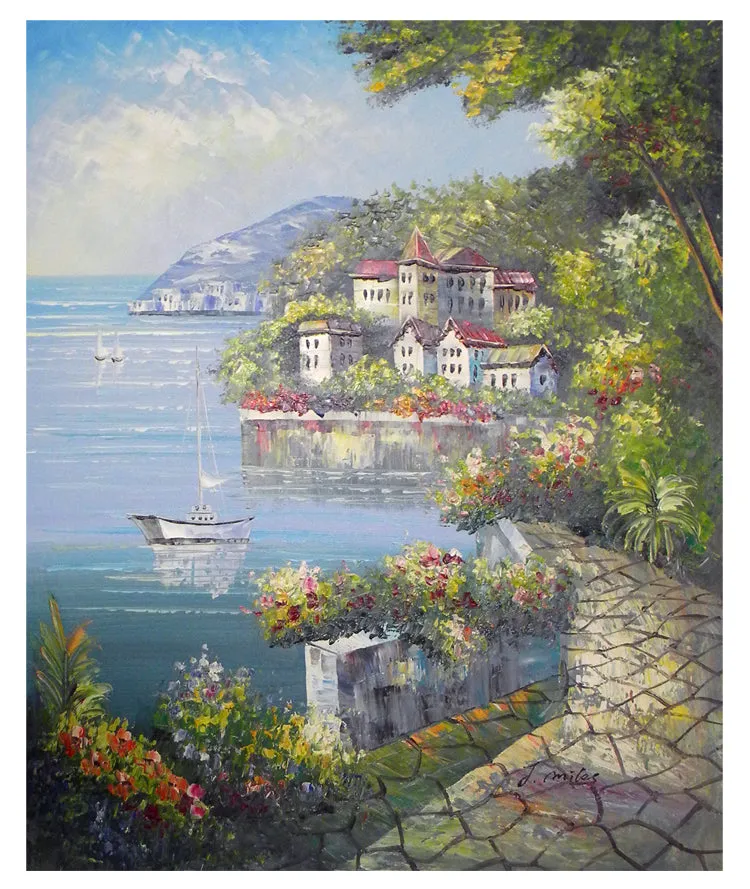 Beautiful Europe Harbor Canvas Wall Art