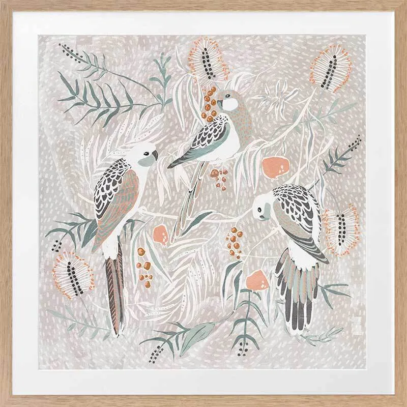 Feathered Serenade Framed Art Print