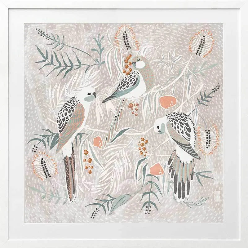 Feathered Serenade Framed Art Print