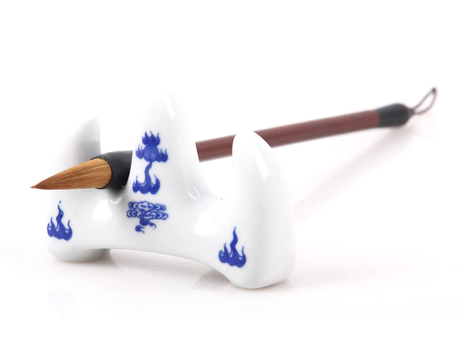 FLAMING MOUNTAINS - Chinese Ceramic Brush Rest