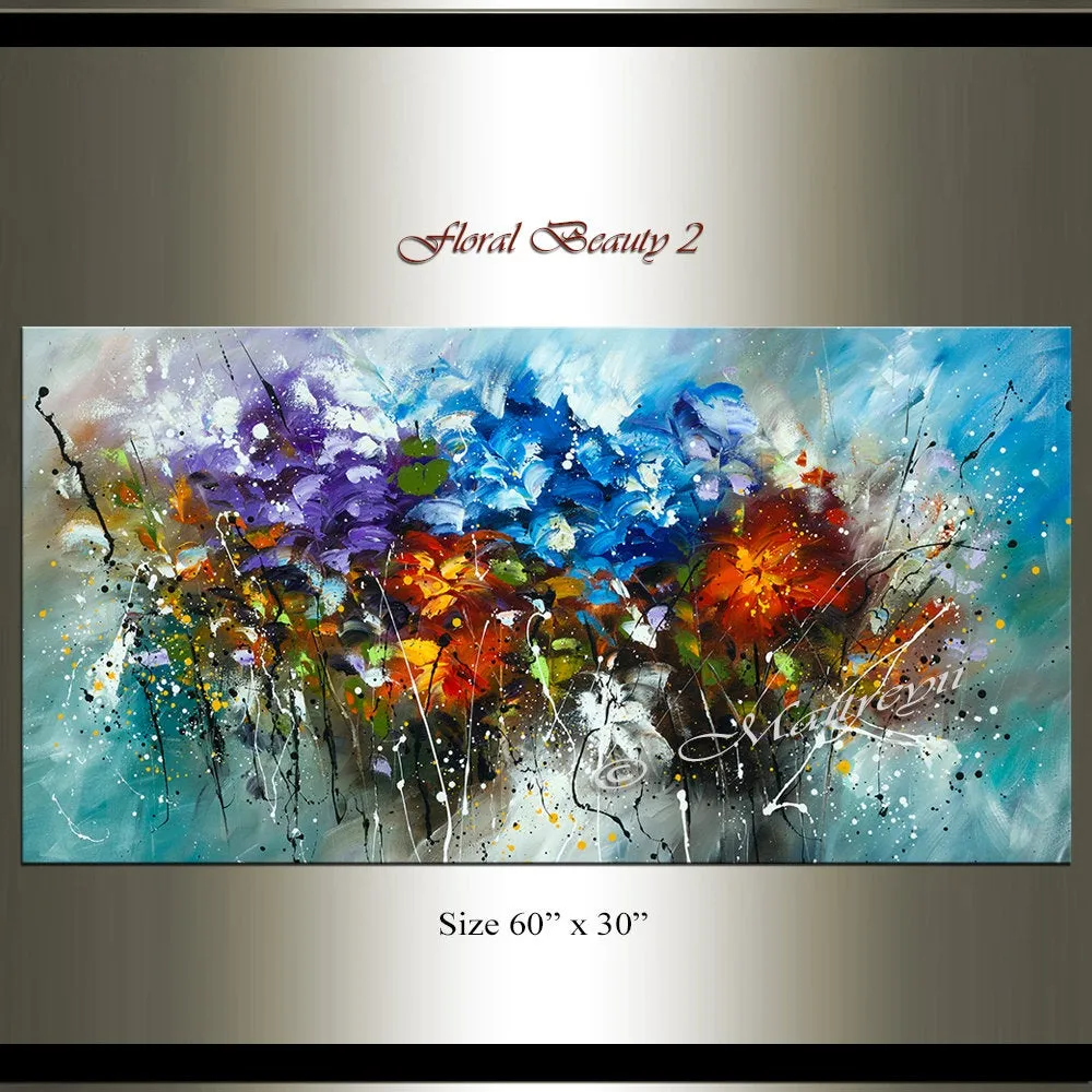 Flowers Modern Art Oil Painting For Sale - Floral Beauty 2