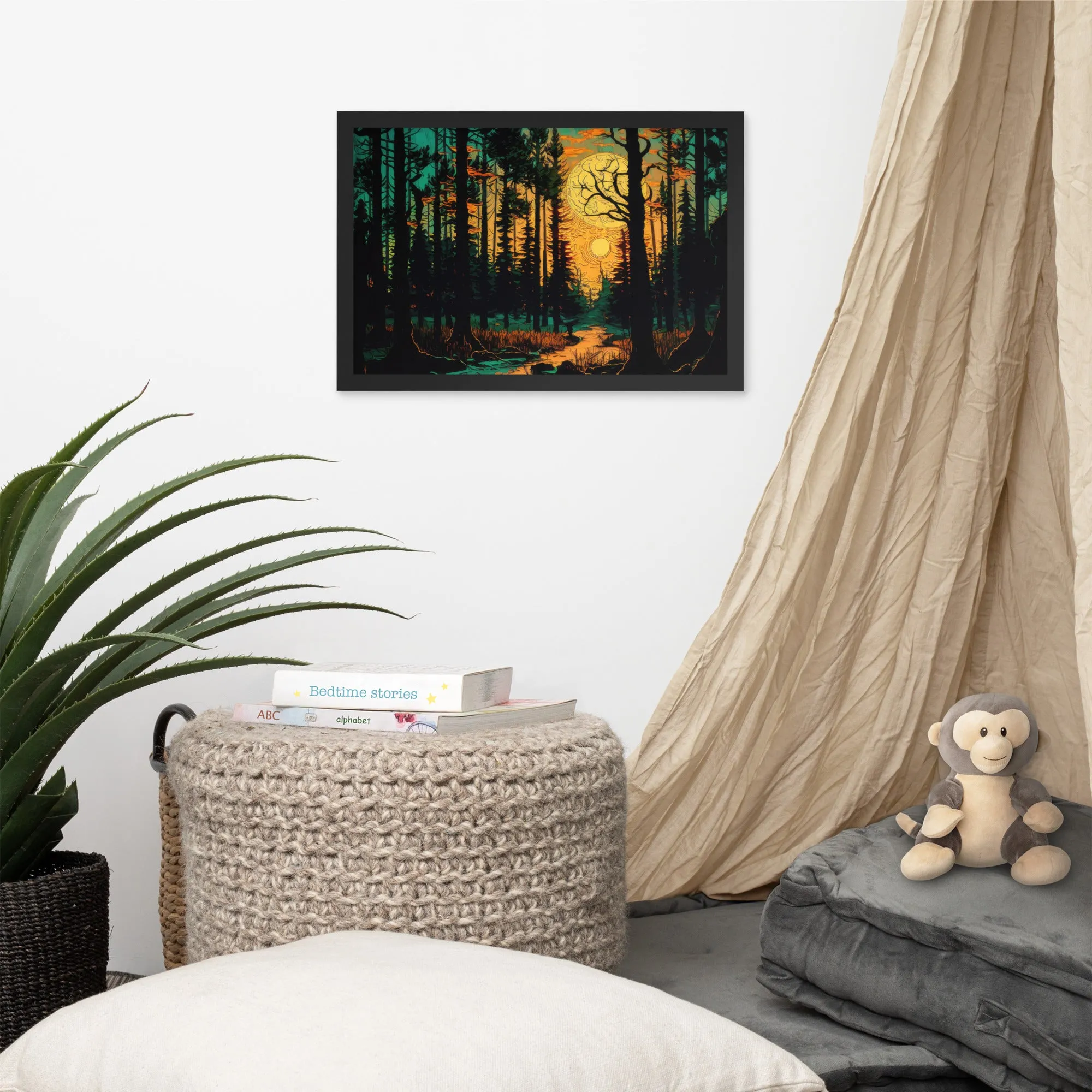 Forest Sunset Painting Edition