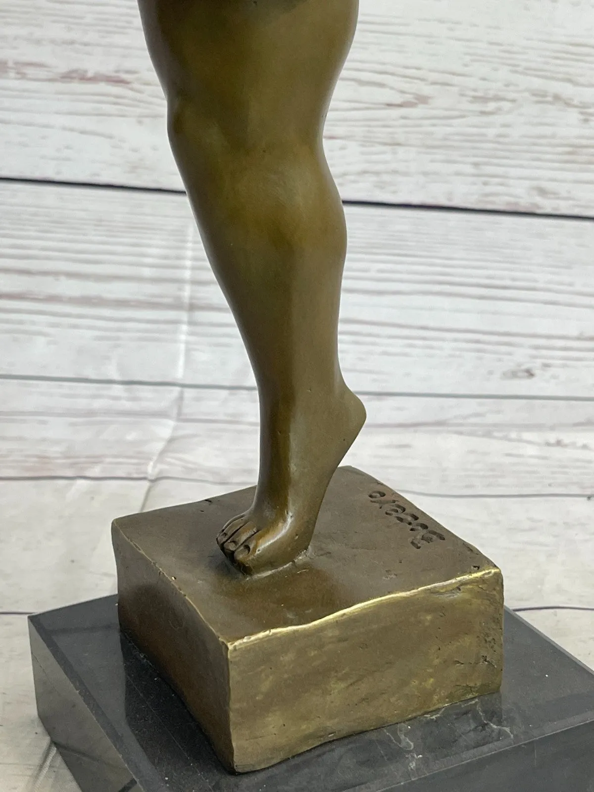 Handcrafted Nude Female Abstract Modern Art Bronze Sculpture Marble Figurine