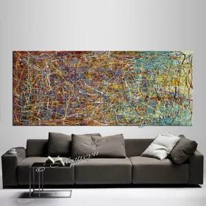 Jackson Pollock Style | Abstract artwork large oil painting oversize luxury Homes - Vintage Beauty 6