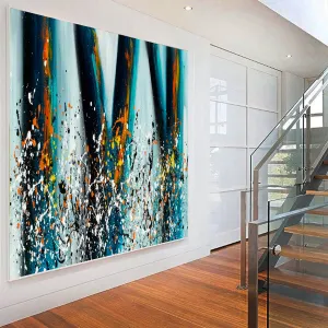 Jackson Pollock Style artwork for sale large Oil Painting on Canvas - Modern paintings luxury homes