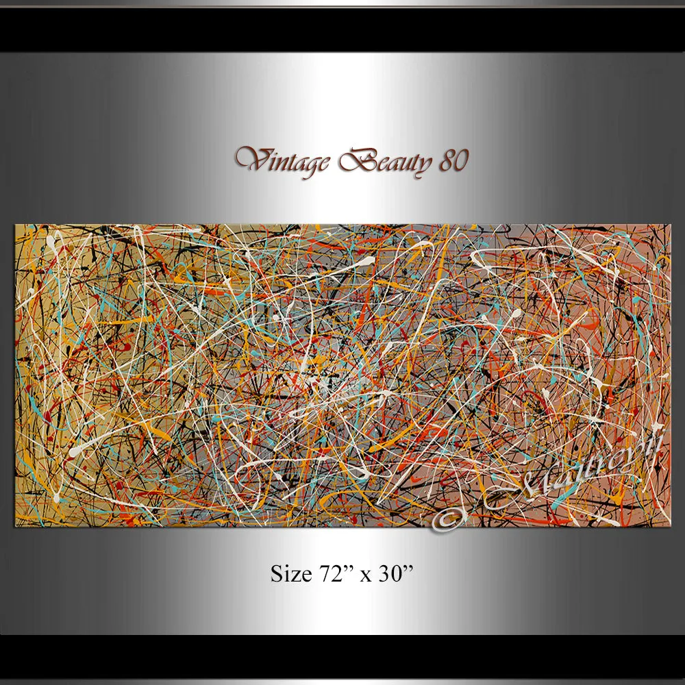 Jackson Pollock the deep | LargeModernArt - Vintage Beauty 80