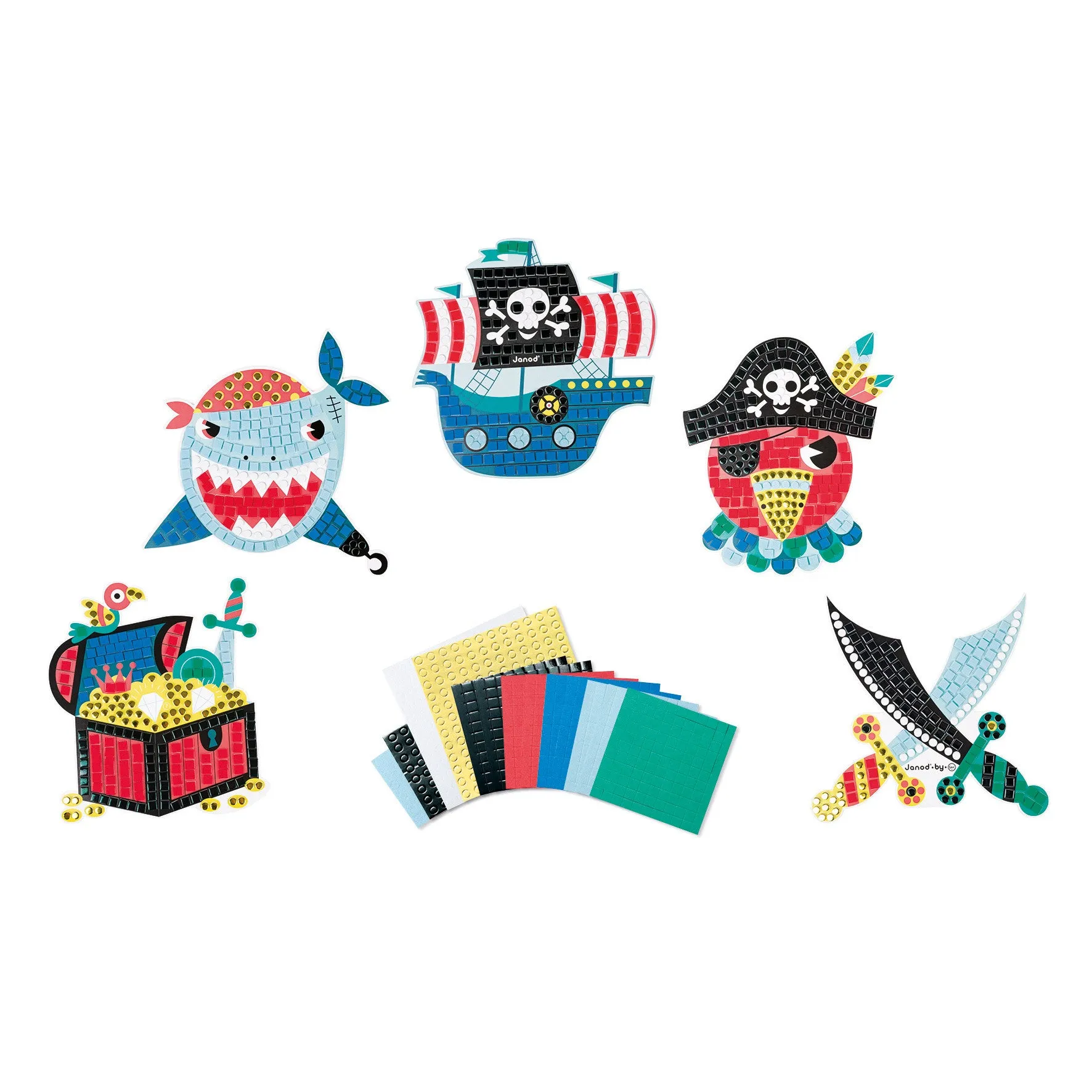 Janod Pirate Island Mosaic Cards Set