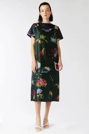 KEEGAN CLASSIC SHORT SLEEVED DRESS [ Cotton / Silk ~ Picnic Print ]