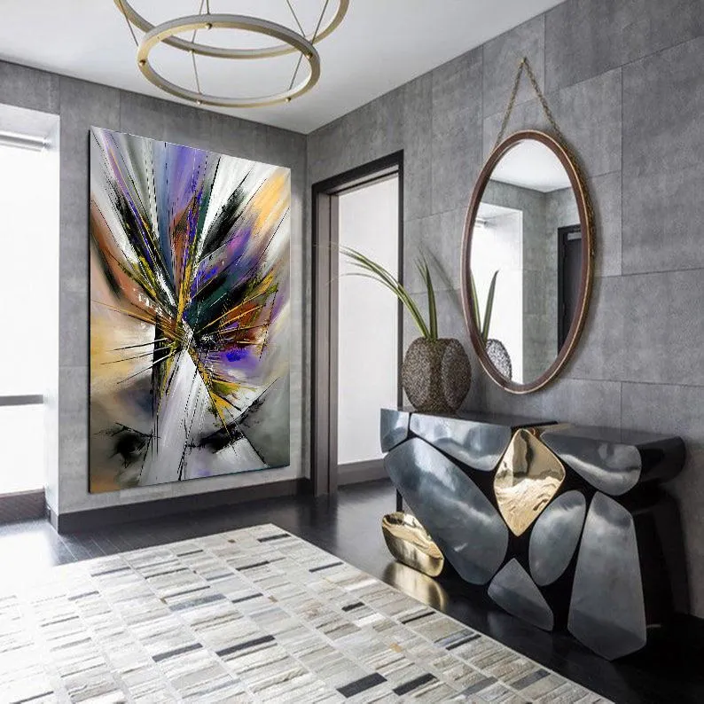 Large Modern Art Abstract Wall Oil Painting On Canvas For Luxury Home Decor Original Art For Sale