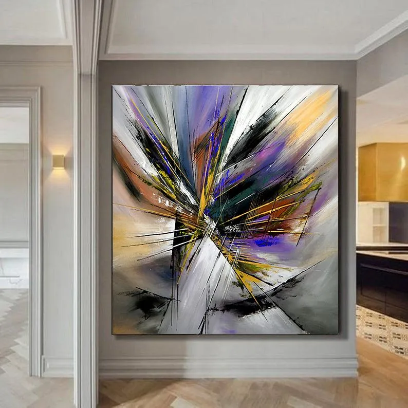 Large Modern Art Abstract Wall Oil Painting On Canvas For Luxury Home Decor Original Art For Sale