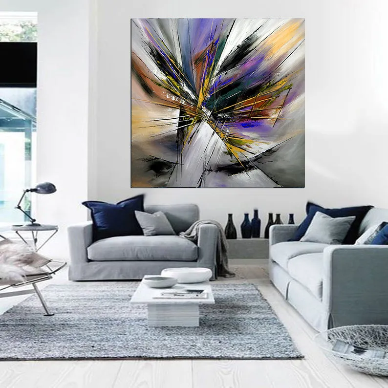 Large Modern Art Abstract Wall Oil Painting On Canvas For Luxury Home Decor Original Art For Sale