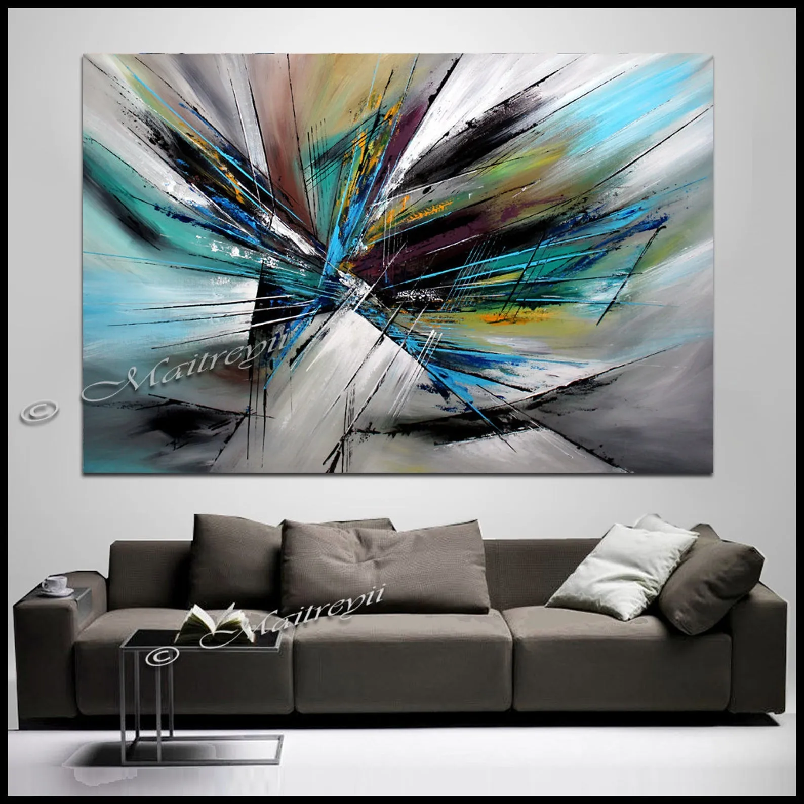 Large Modern Art Wall Painting on Canvas Modern Home Art living Room Painting - Universal Light