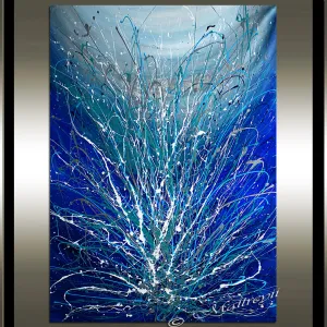 large Wall Art - Blue Sparkle