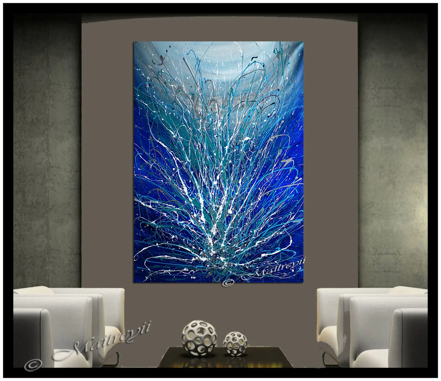 large Wall Art - Blue Sparkle