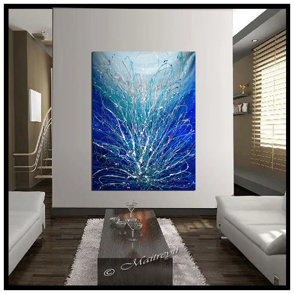 large Wall Art - Blue Sparkle