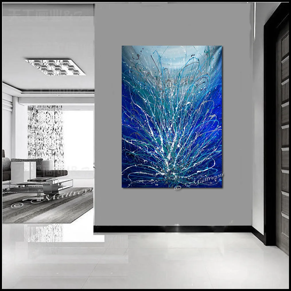 large Wall Art - Blue Sparkle