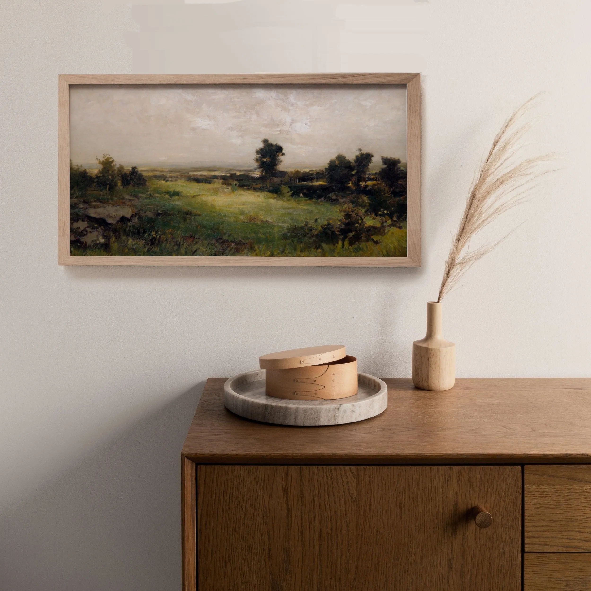 Long Vintage Countryside Landscape Wall Print