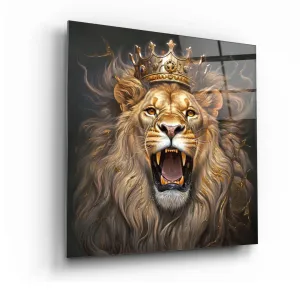 Majestic Roar Glass Wall Art