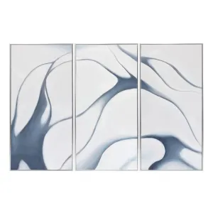 Meditation Wall Art Set Of 3 With Silver Floater Frame