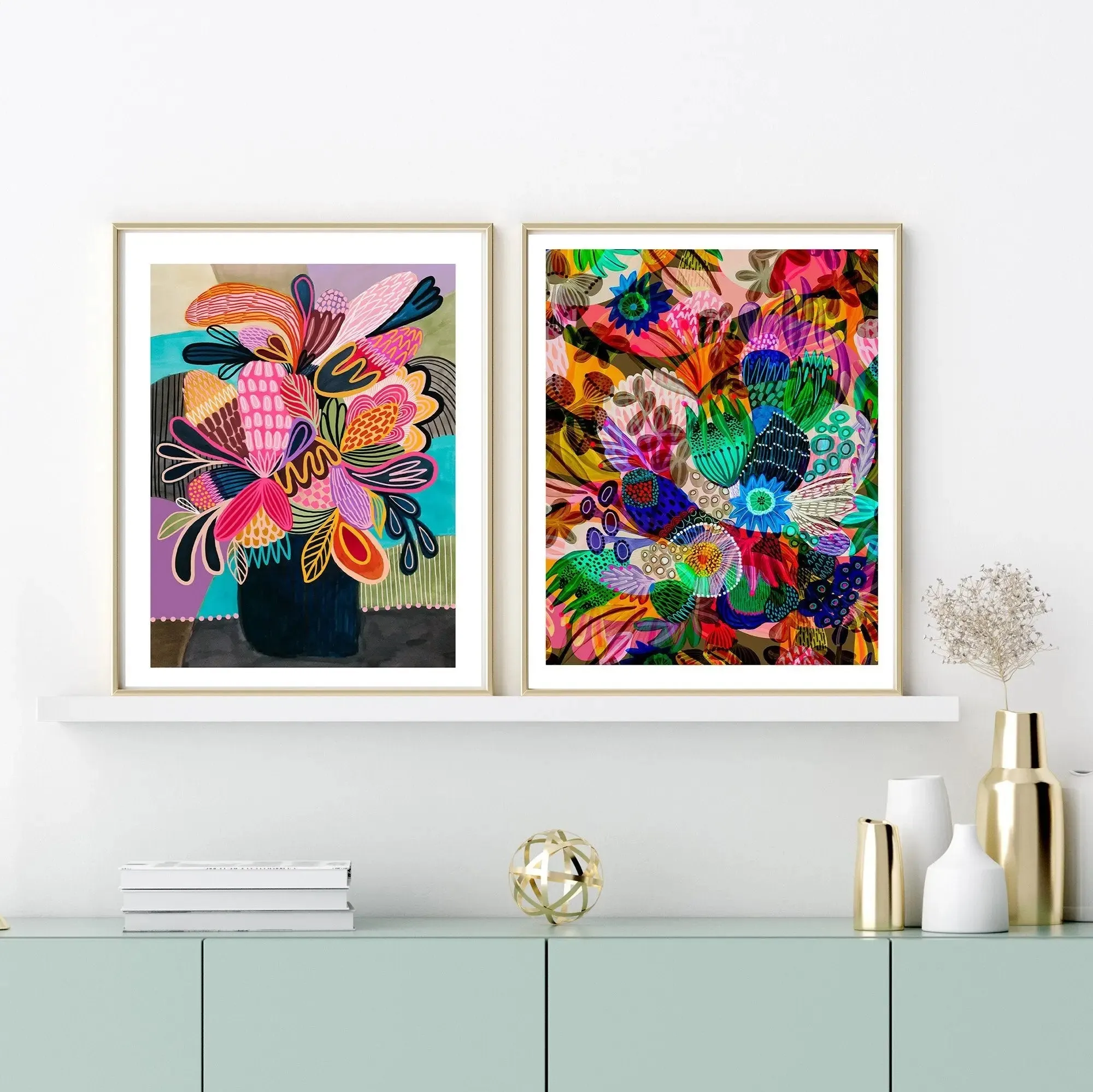 Modern Colour Pop Wall Art Print Set