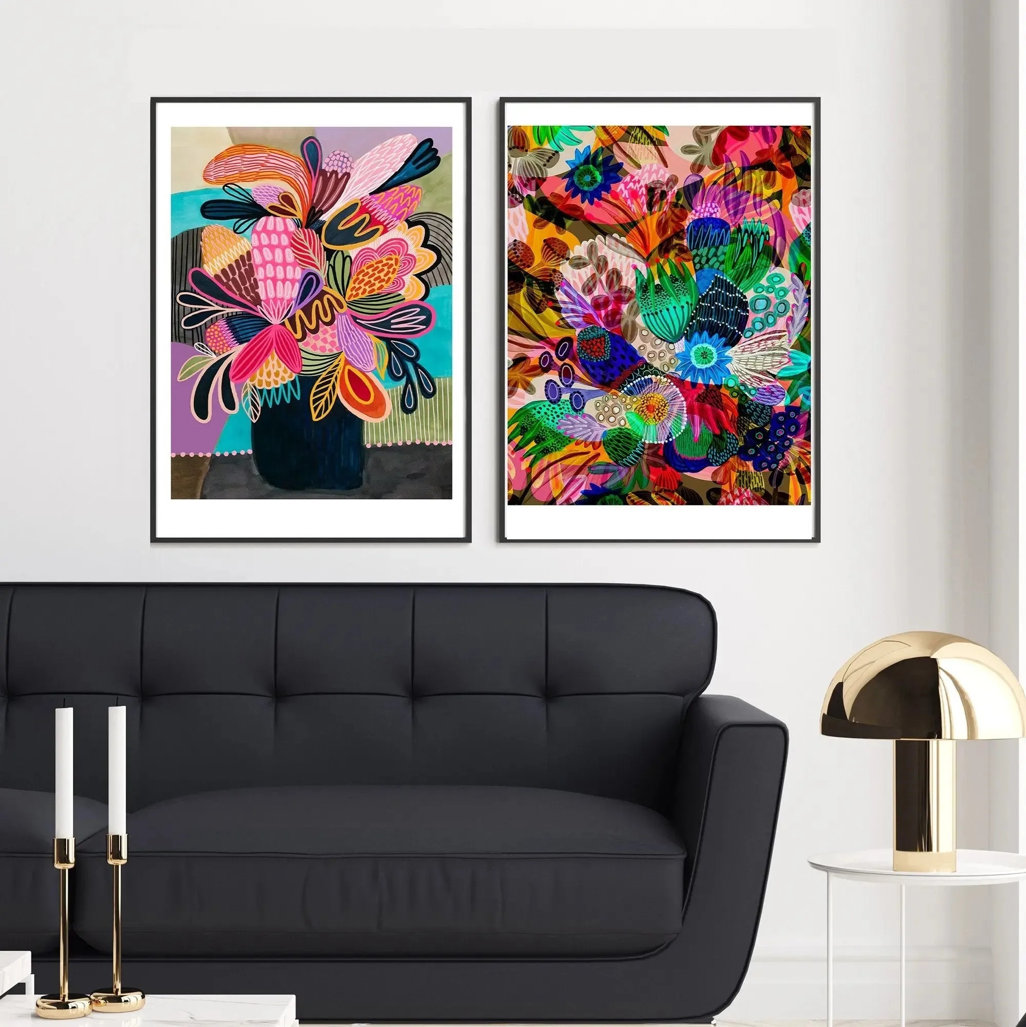 Modern Colour Pop Wall Art Print Set