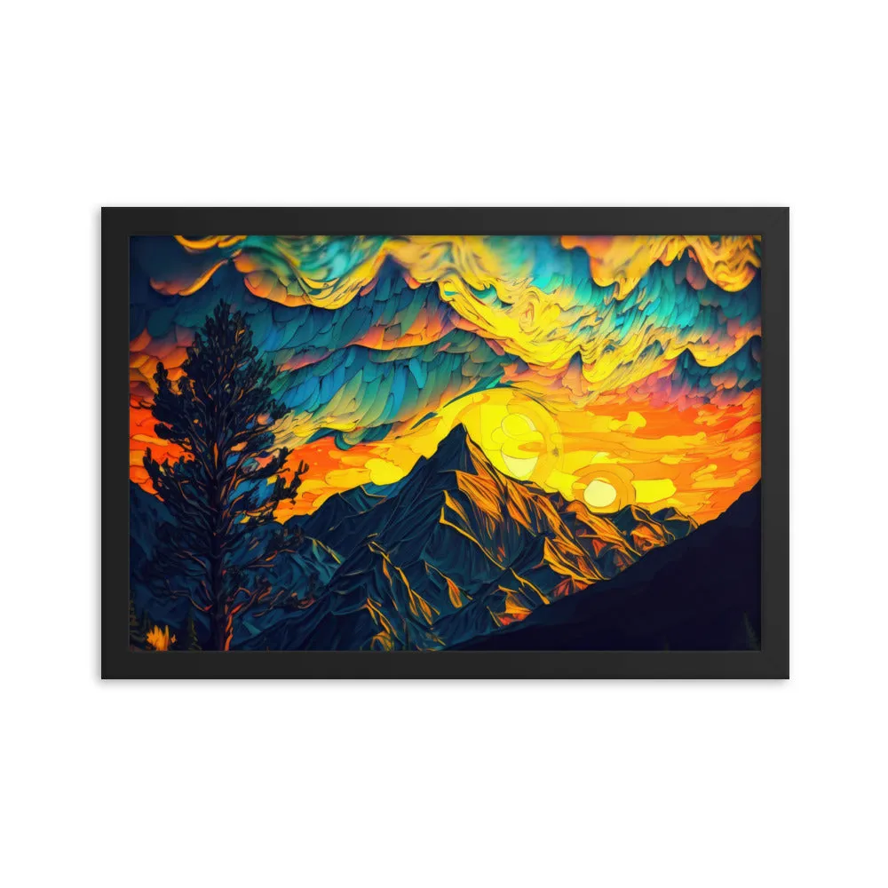 Mountain Sunset Painting Edition