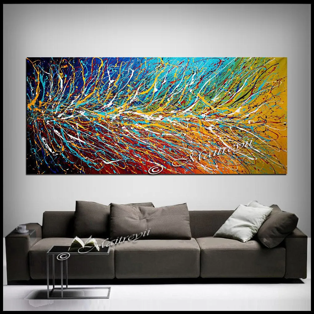 Multicolored Painting On Canvas Original Artwork For Sale - Unreal Beauty 11