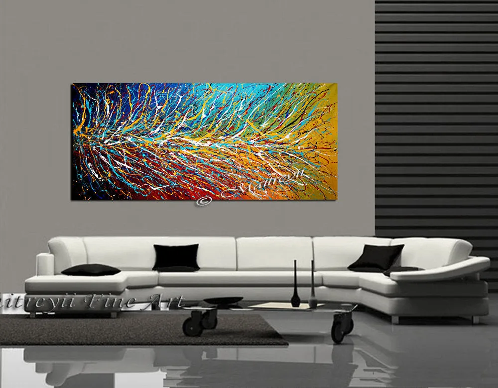 Multicolored Painting On Canvas Original Artwork For Sale - Unreal Beauty 11