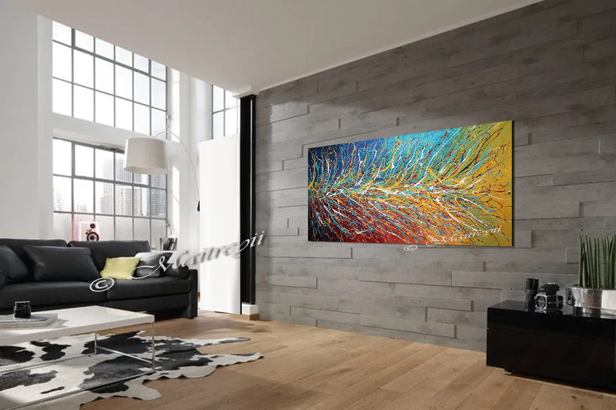 Multicolored Painting On Canvas Original Artwork For Sale - Unreal Beauty 11