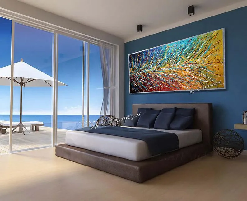 Multicolored Painting On Canvas Original Artwork For Sale - Unreal Beauty 11