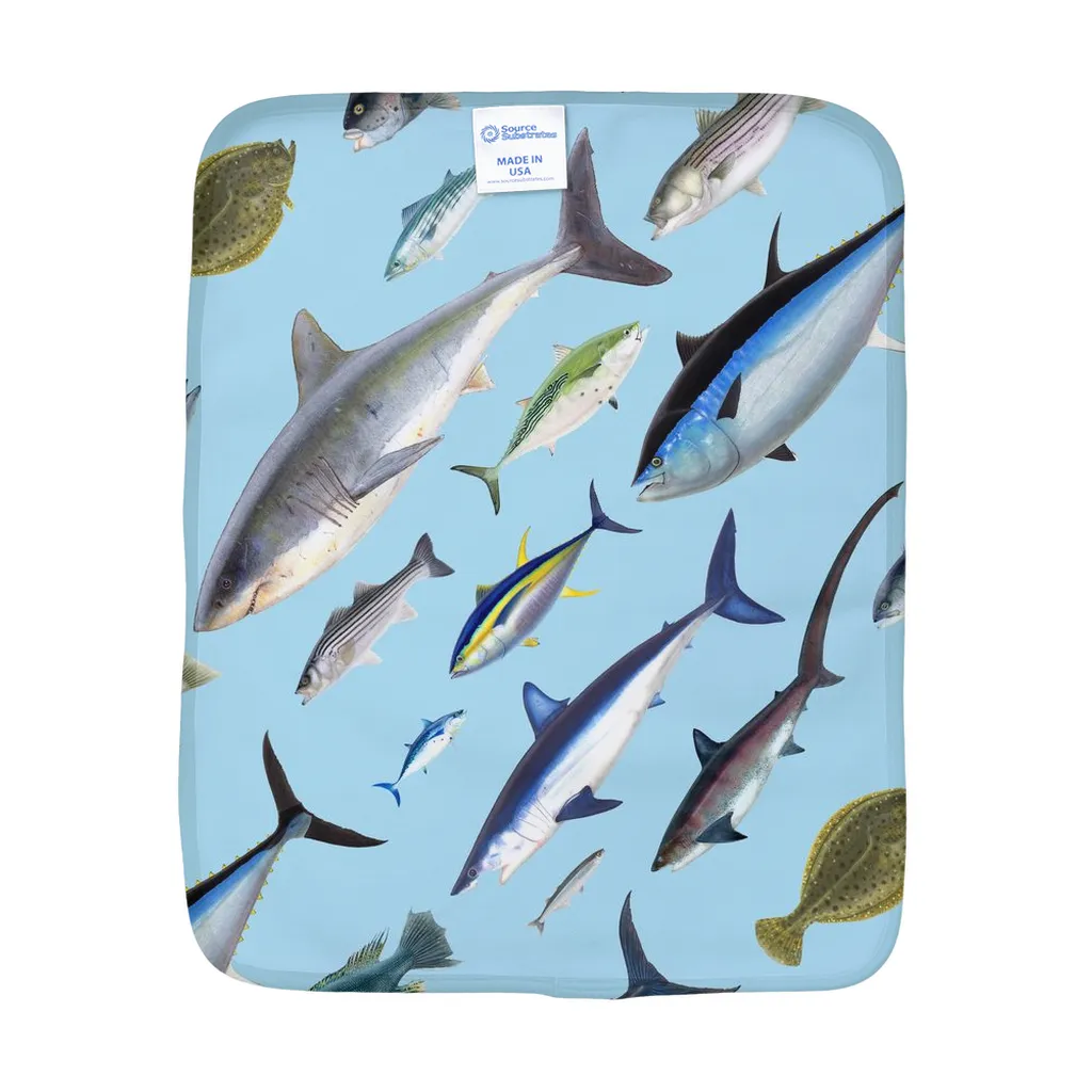 NE Fish Burp Cloth