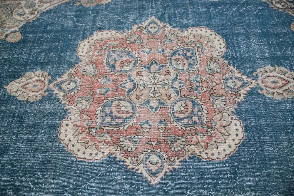 Old Isparta Oushak Rug 8.2ftx12.8ft