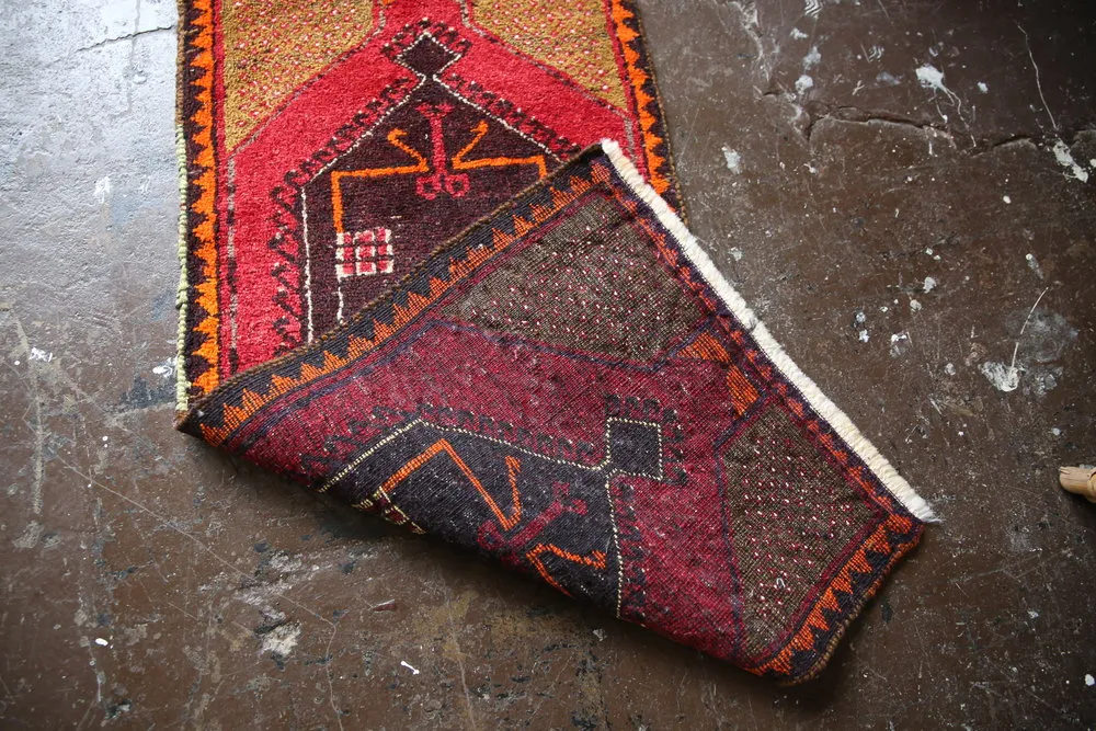 Old Mini Turkish Rug 1.5ftx3ft