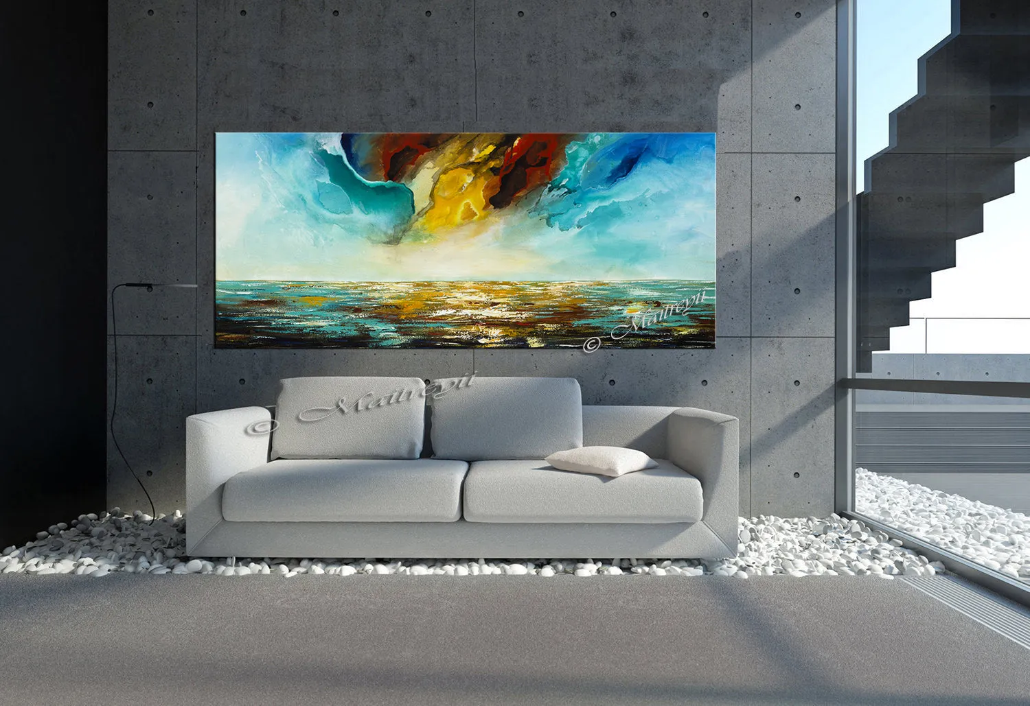 Original Modern Art Oil Painting For Sale - Amazing Seascape 33