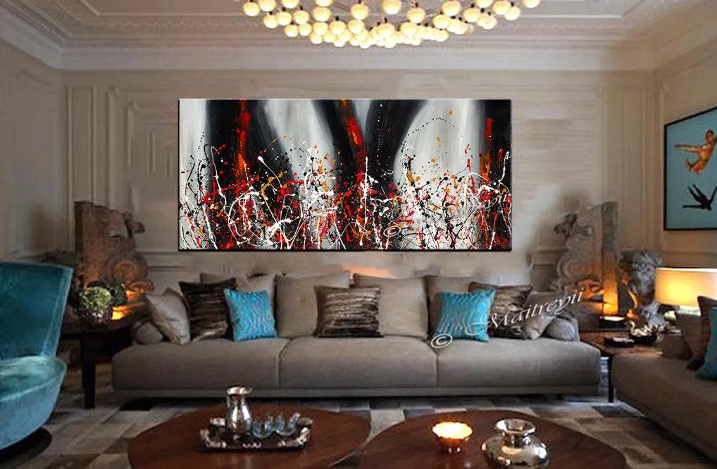 Painting Jackson Pollock Multiple Size Drip Style Abstract art on Canvas, large Wall Art - Vintage Beauty 139