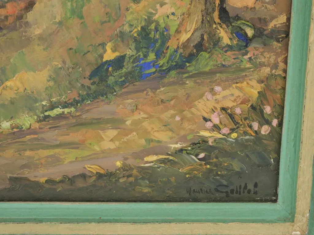 Pair of Landscape Paintings by Maurice Gottlob (1885-1970) – Village of Mougins & Mediterranean Coast 27¼" x 34¼"