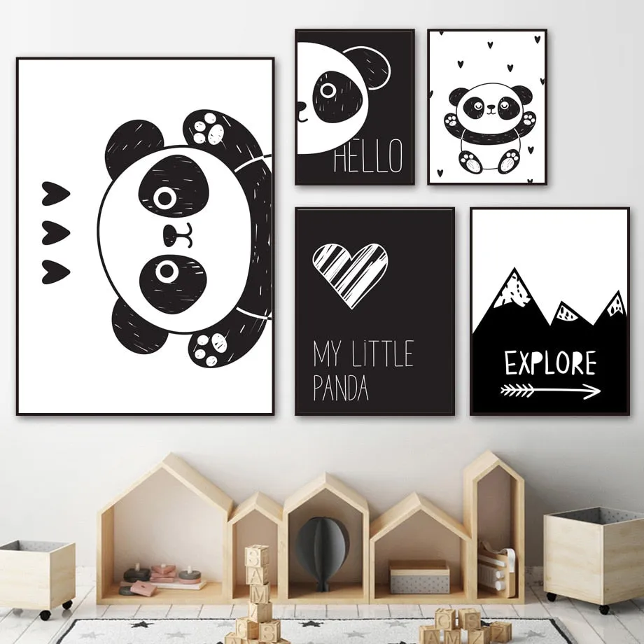 panda painting for walls