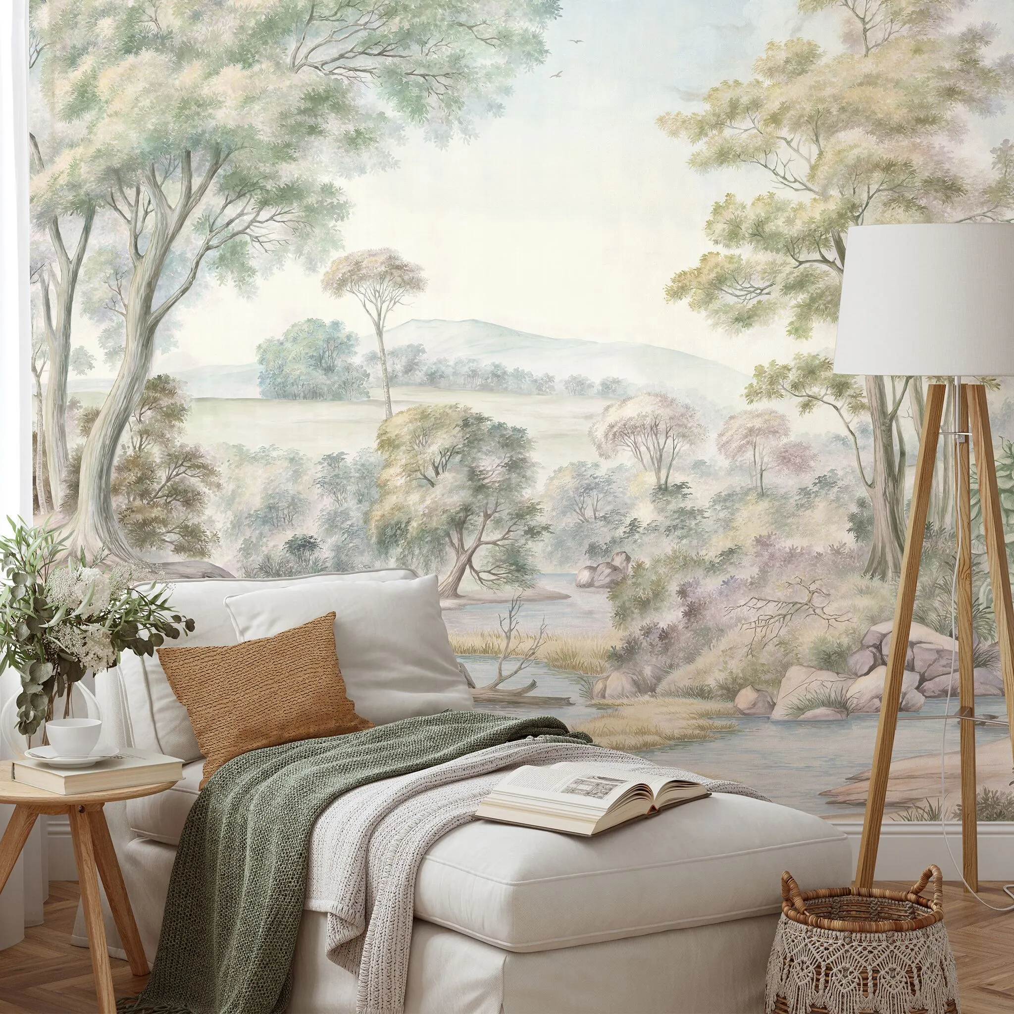 Pastorale Watercolor Wall Mural