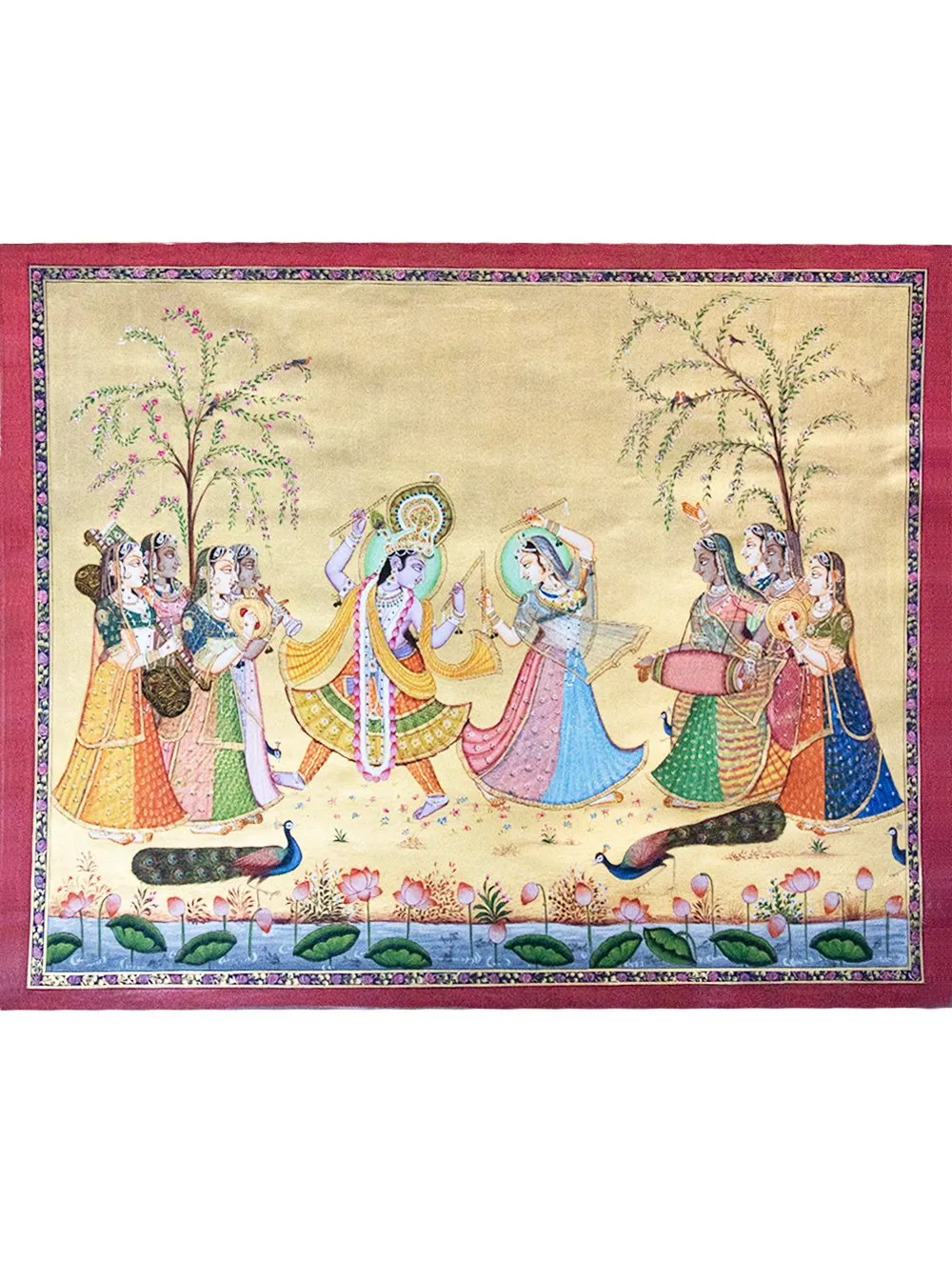 Pichwai Painting ❃ Krishna & Radha (Unframed)