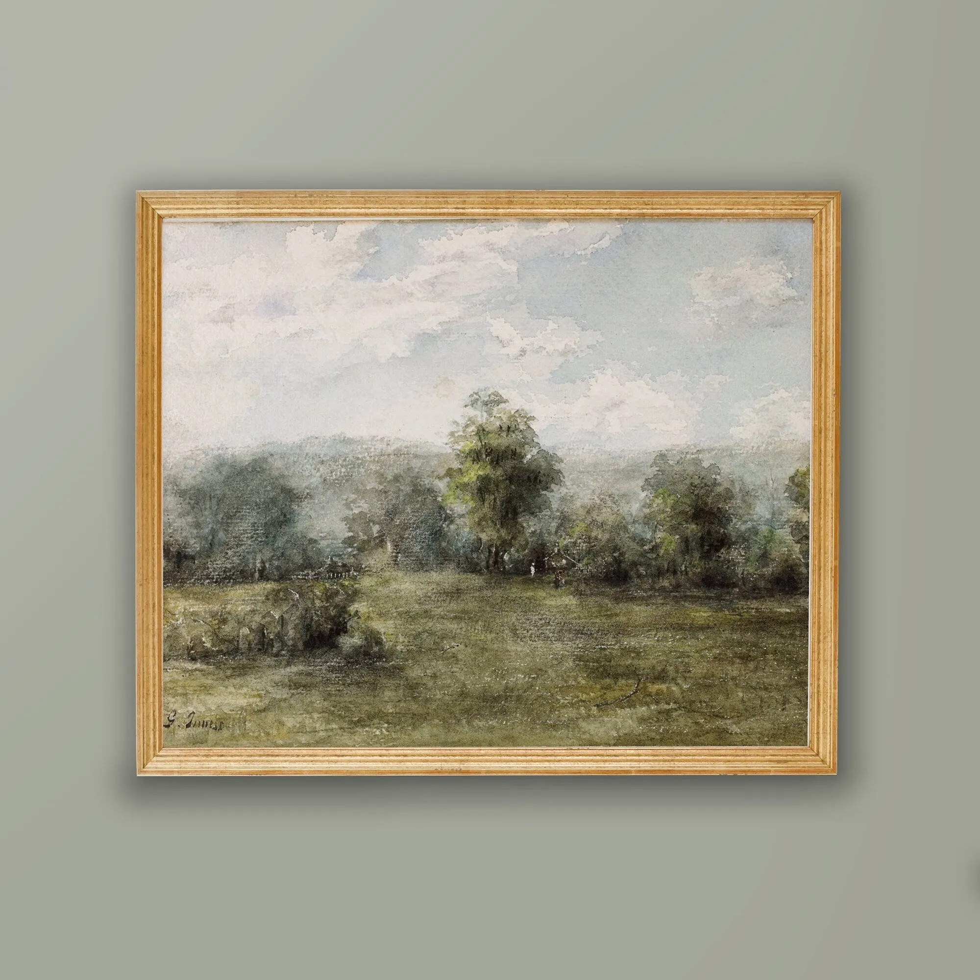 Printed Vintage Landscape Wall Art Print