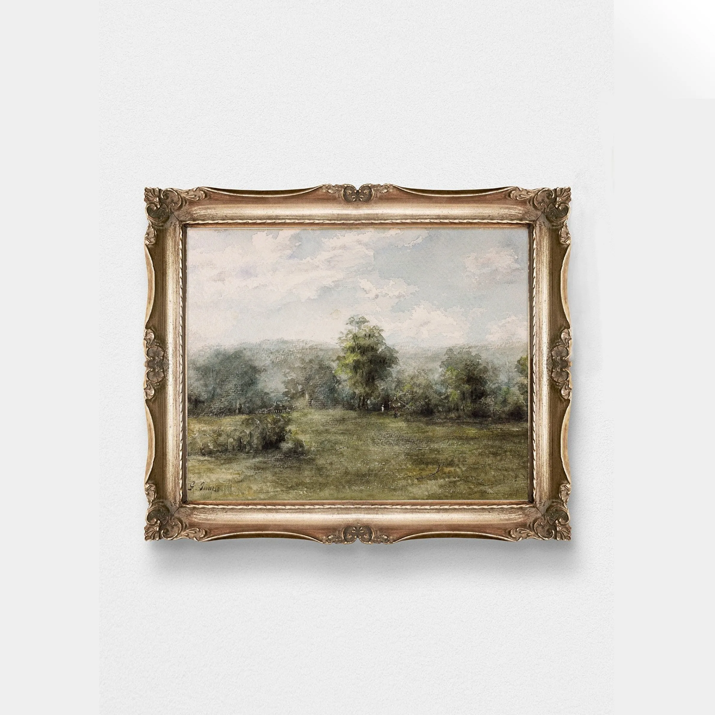 Printed Vintage Landscape Wall Art Print