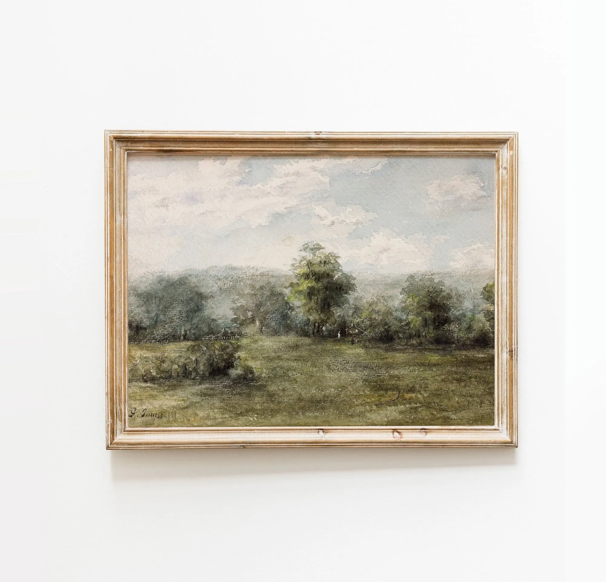 Printed Vintage Landscape Wall Art Print