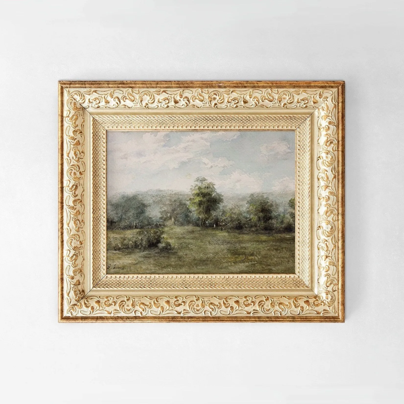 Printed Vintage Landscape Wall Art Print