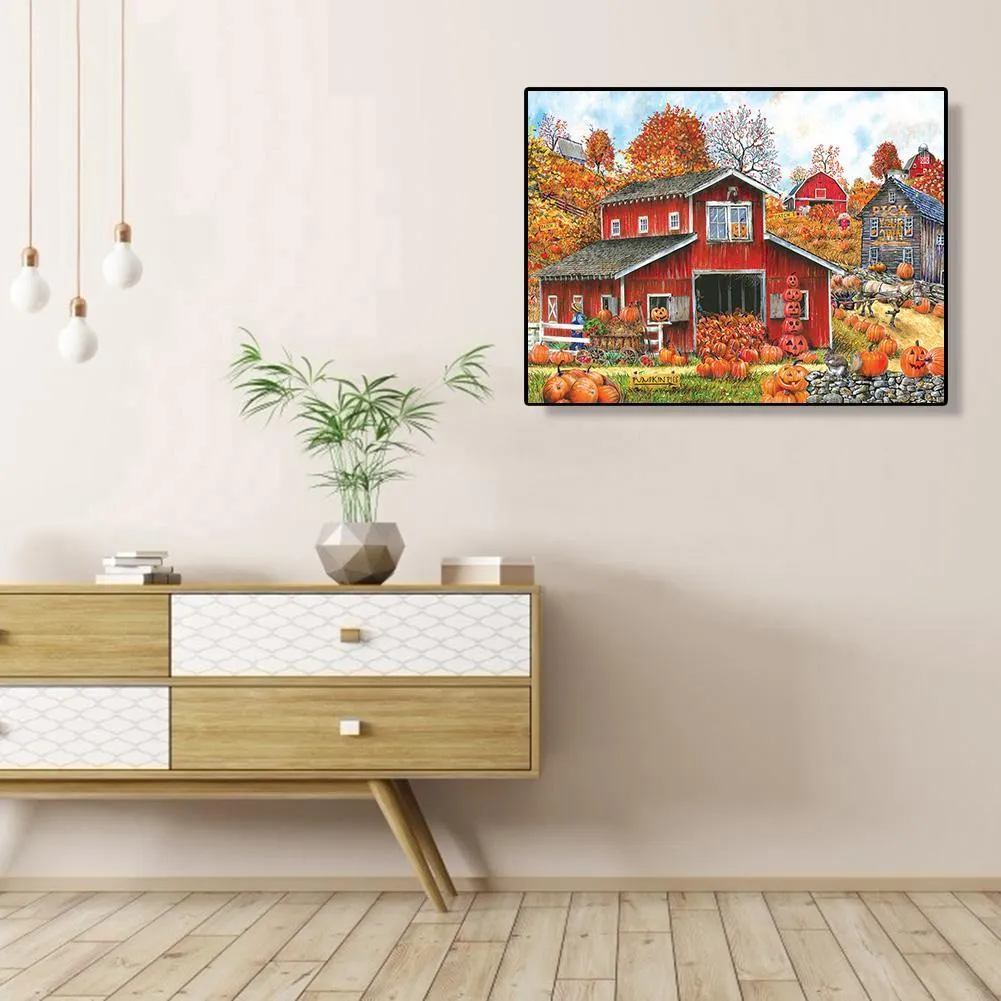 Pumpkin House - Full Diamond Painting - 40x30cm