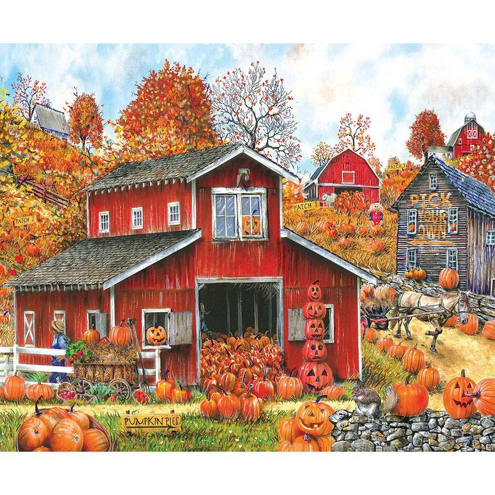 Pumpkin House - Full Diamond Painting - 40x30cm