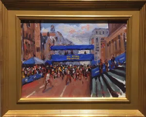 "Finish Line - Boston Marathon" by Dianne Miller - Classic  Painting