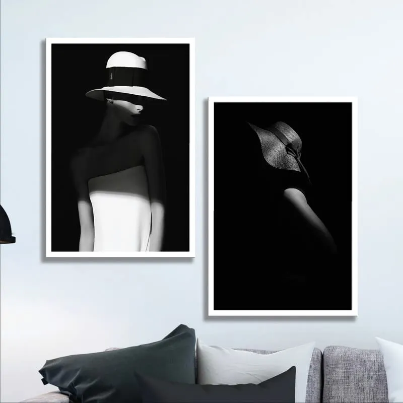 SAF paintings Set of 2 Modern Art Premium White Frame painting for Wall Decoration SA-COMBO-363-M2